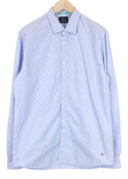 SCOTCH & SODA Ams Couture Men's Blue Shirt 2XL Cotton Dot Print Slim