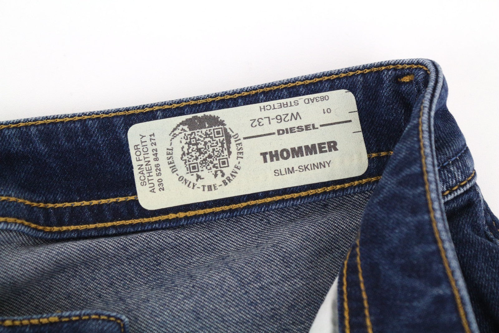 DIESEL Thommer 083AD Men's Mid Blue Slim Zip Fly Stretch Fit Jeans W29 L32