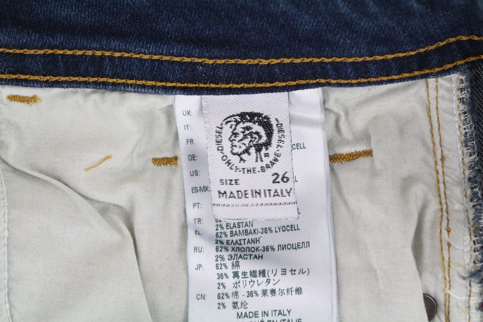 DIESEL Thommer 083AD Men's Mid Blue Slim Zip Fly Stretch Fit Jeans W29 L32