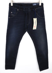 DIESEL Krooley-NE 0686F Men's Sweat Denim Jog Jeans W26 Blue Slim Carrot