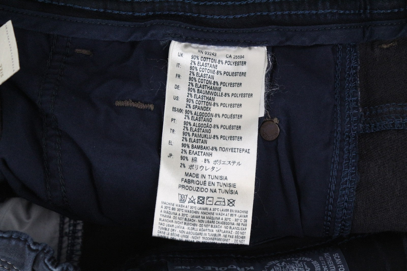 DIESEL Krooley-NE 0686F Men's Sweat Denim Jog Jeans W26 Blue Slim Carrot