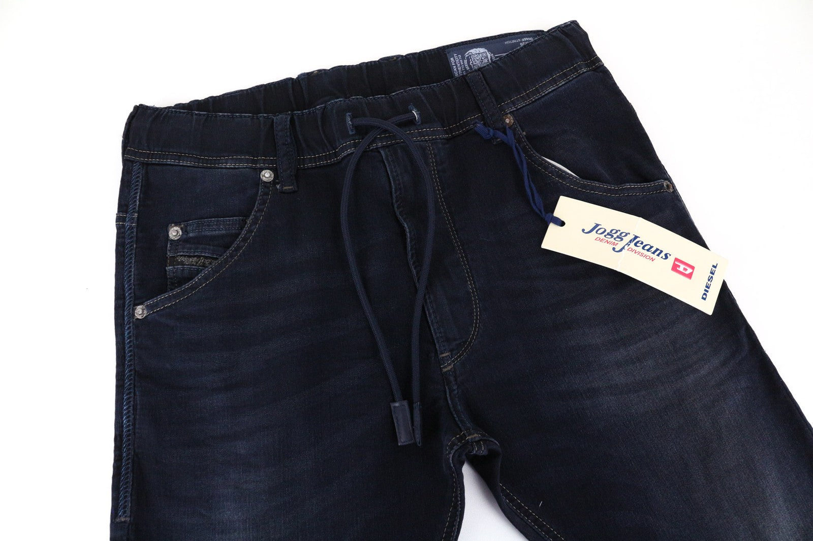 DIESEL Krooley-NE 0686F Men's Sweat Denim Jog Jeans W26 Blue Slim Carrot