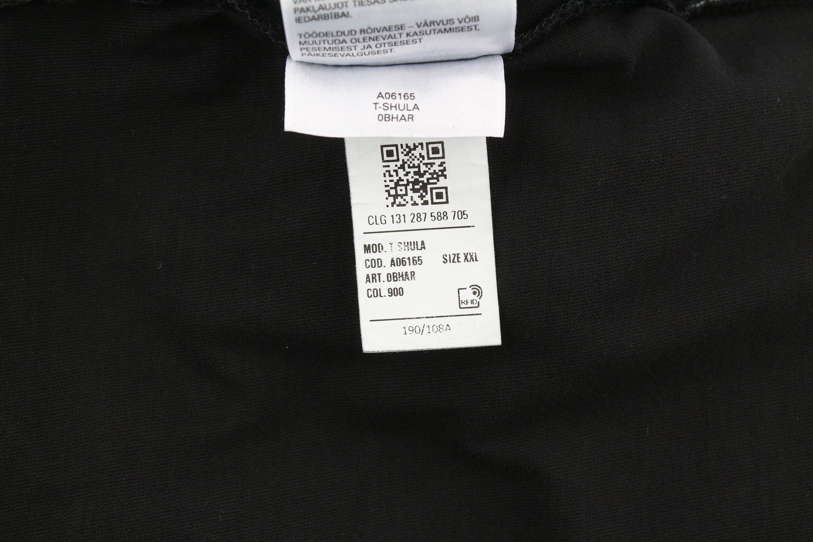 DIESEL T-Shula Men T-Shirt 2XL Black Long Sleeved Crew Collar Tricot Stretch