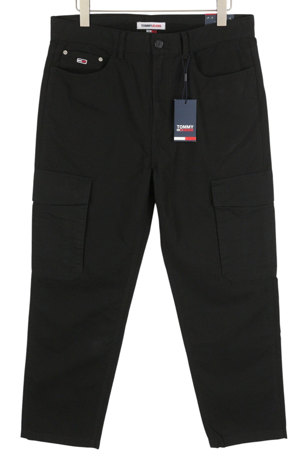 TOMMY HILFIGER Skater Carpenter Men Trousers W33/L32 Black Cargo Regular RRP€139