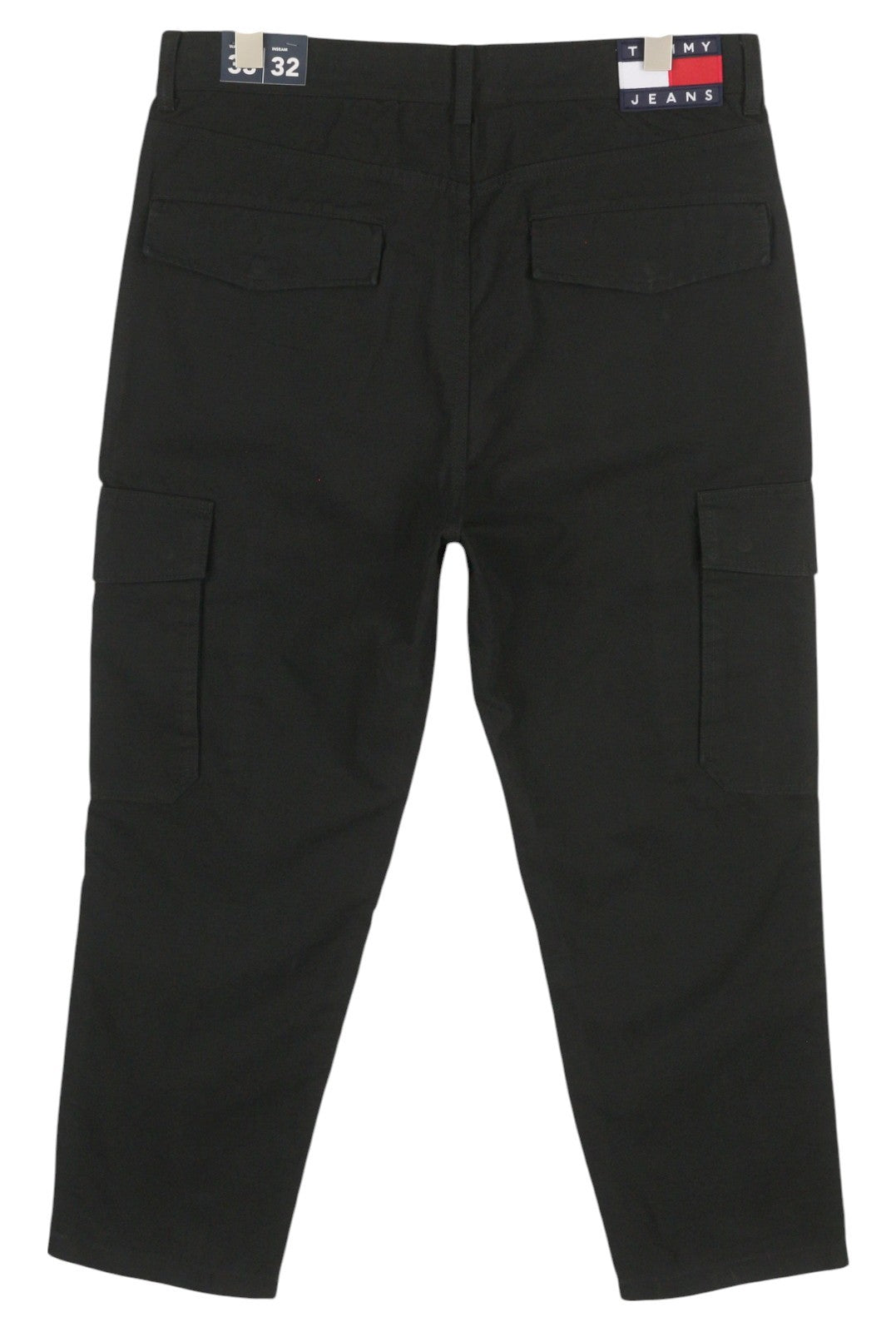 TOMMY HILFIGER Skater Carpenter Men Trousers W33/L32 Black Cargo Zip Fly RRP€139