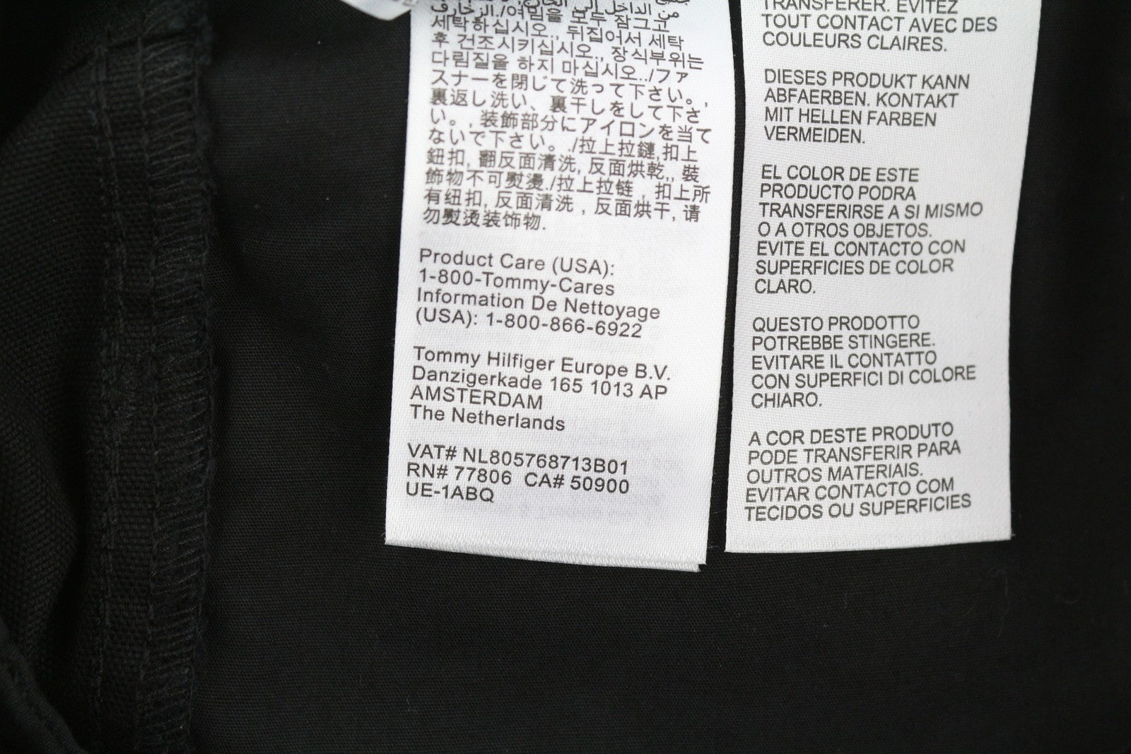 TOMMY HILFIGER Skater Carpenter Men Trousers W33/L32 Black Cargo Zip Fly RRP€139