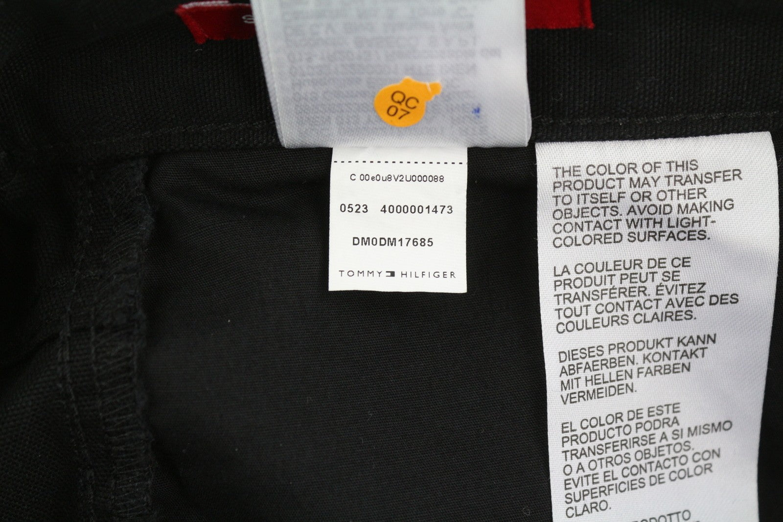 TOMMY HILFIGER Skater Carpenter Men Trousers W33/L32 Black Cargo Zip Fly RRP€139