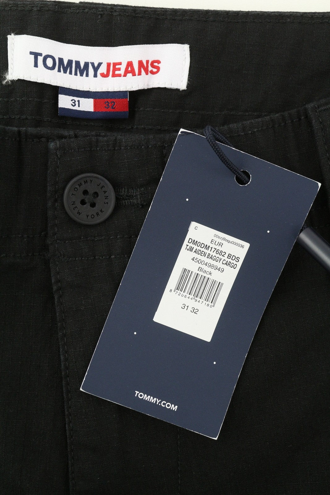 TOMMY HILFIGER Aiden Baggy Cargo Men Trousers W31/L32 Black Regular RRP€149