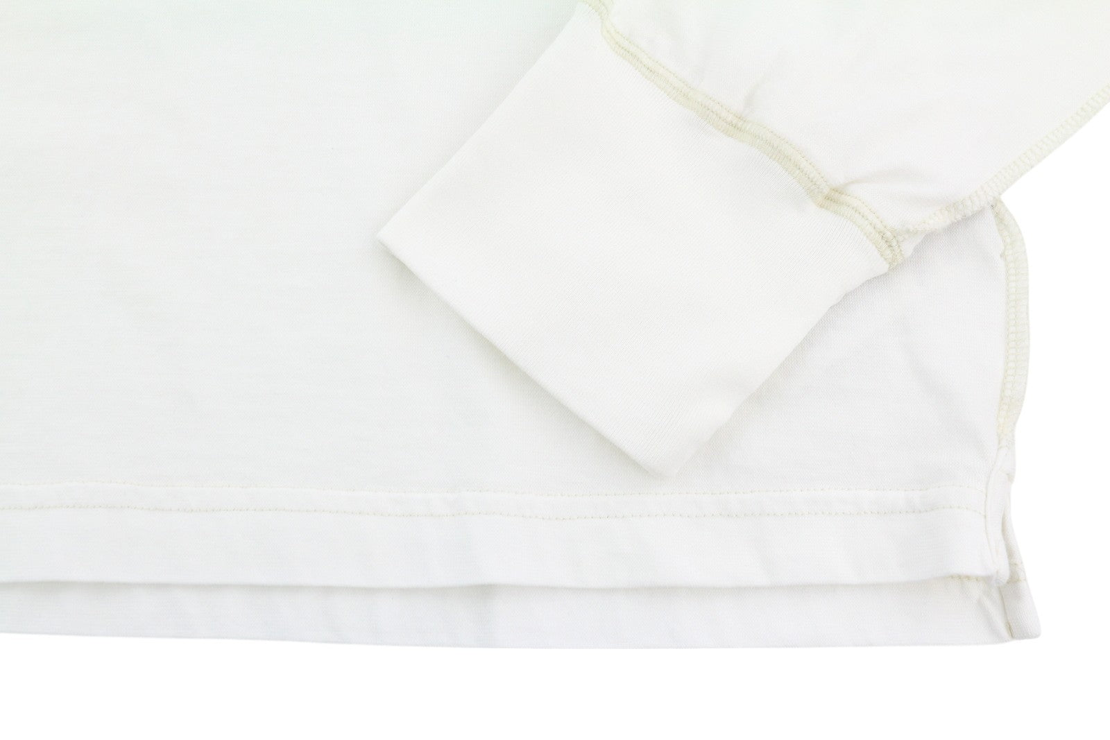 DIESEL T-Jubind-LS-Slits Men T-Shirt 3XL White Long Sleeve Crew Neck Tricot