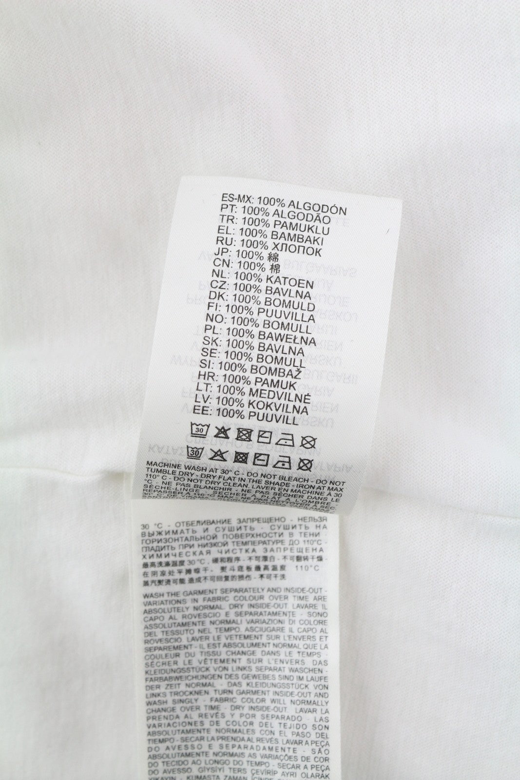 DIESEL T-Jubind-LS-Slits Men T-Shirt 3XL White Long Sleeve Crew Neck Tricot