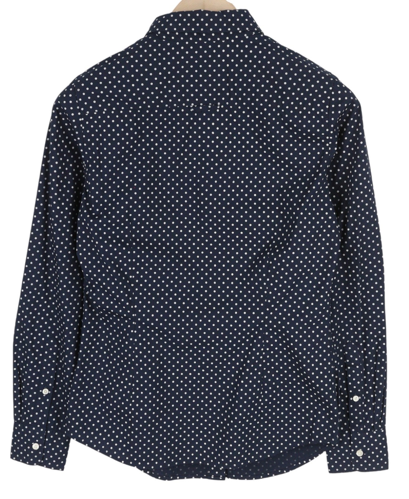 GANT Stretch Broadcloth Dot Women Shirt EU34 Dark Blue Polka Dot Print Casual