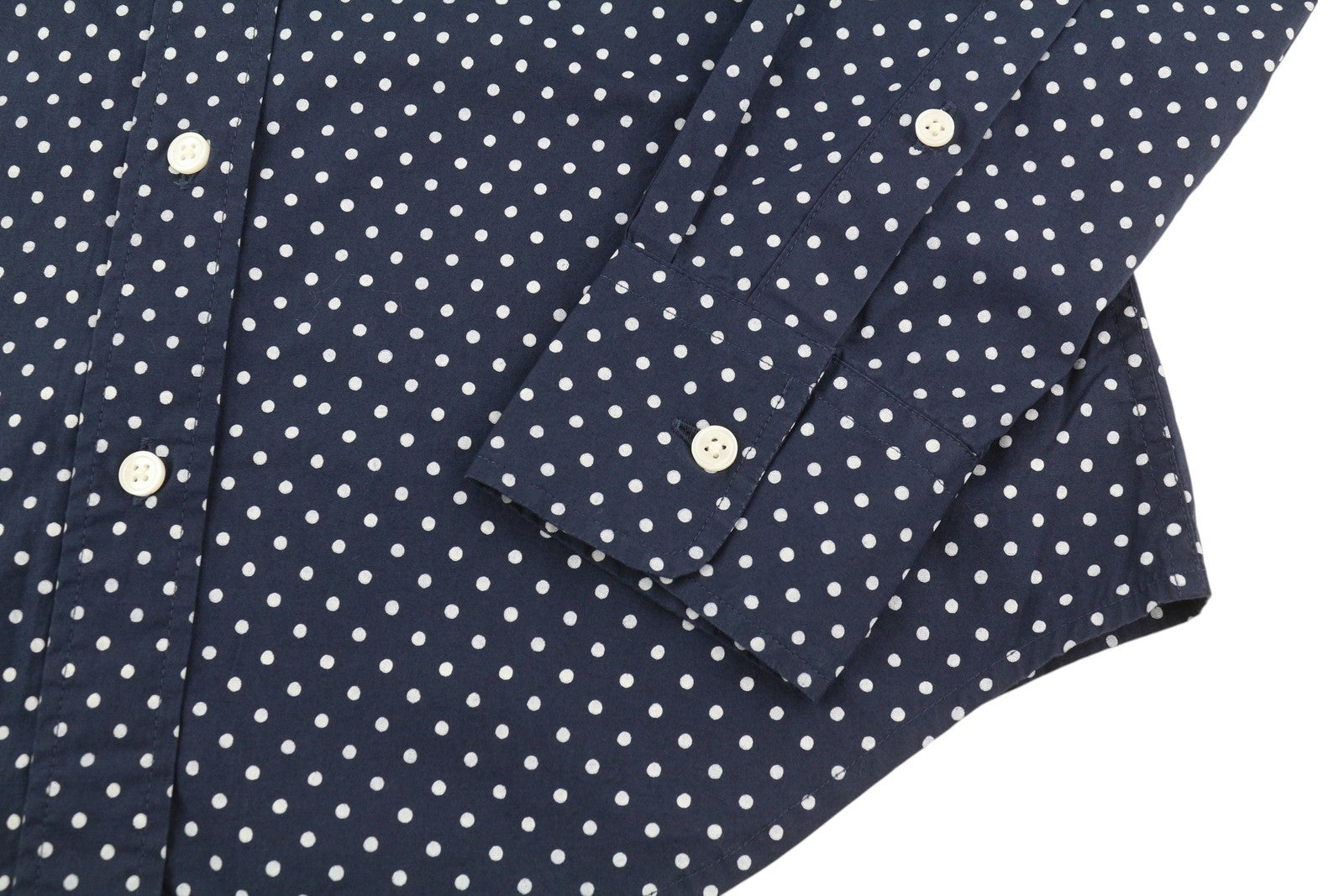 GANT Stretch Broadcloth Dot Women Shirt EU34 Dark Blue Polka Dot Print Casual