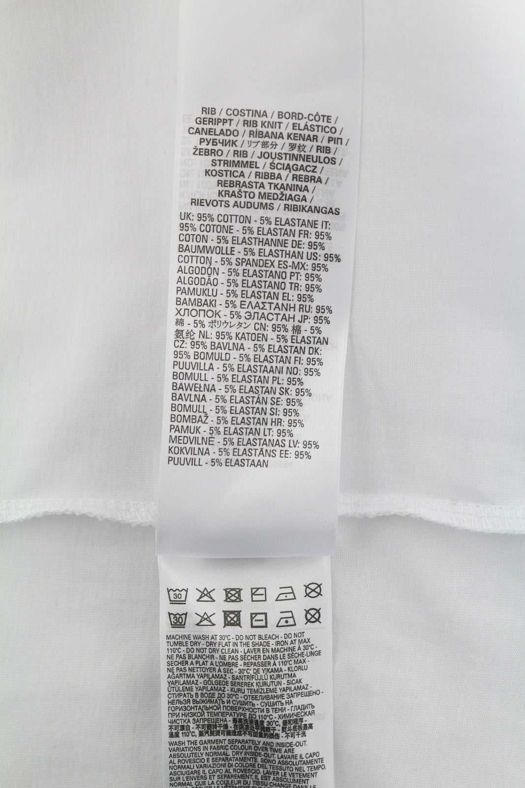 DIESEL T-Diegor-Ls-Microdiv Men T-Shirt 3XL White Long Sleeve Crew Neck Tricot