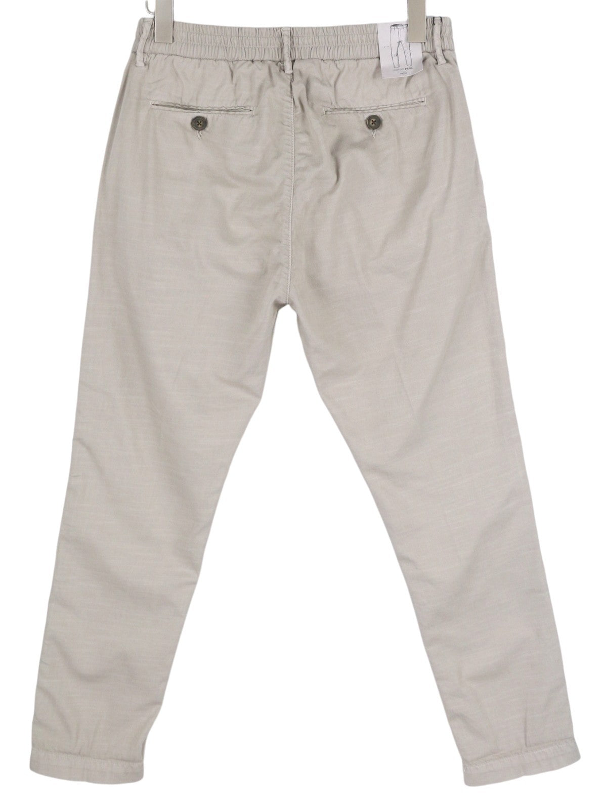 ANTONY MORATO Paul Men Trousers W30 Grey Linen Blend Pleated Tapered Fit Zip