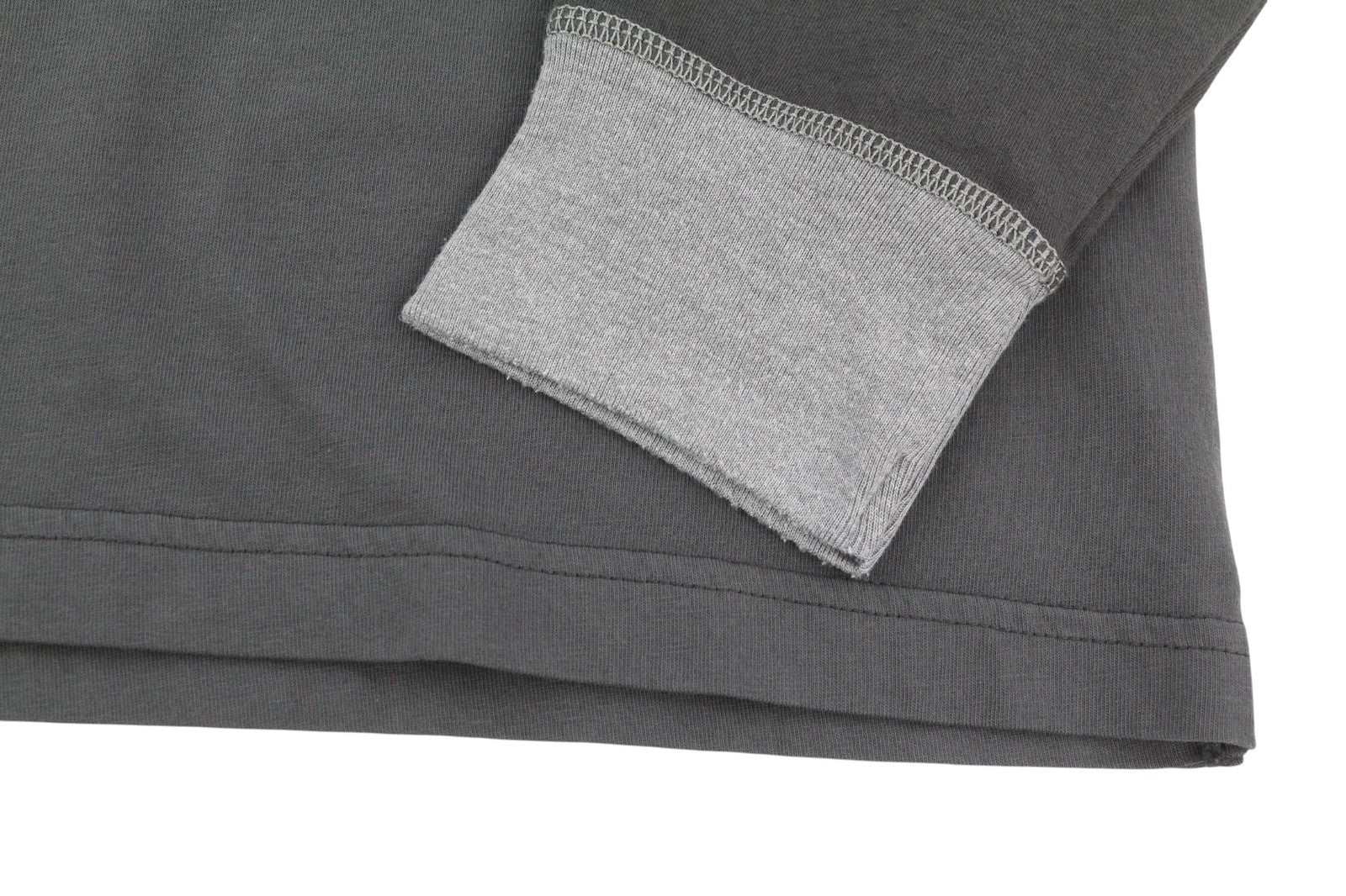 DIESEL T-Juslan-LS Men T-Shirt M Grey Long Sleeved Crew Neck Tricot Stretch