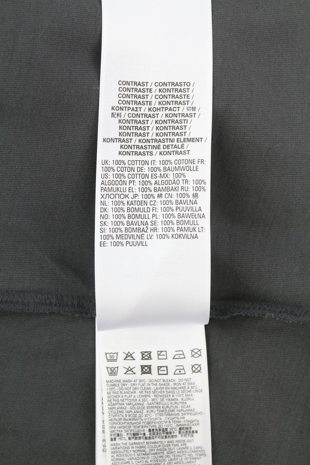 DIESEL T-Juslan-LS Men T-Shirt M Grey Long Sleeved Crew Neck Tricot Stretch