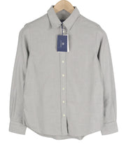 GANT TP Melange Flannel Women Shirt EU34 Grey Button-Up Spread Collar Casual
