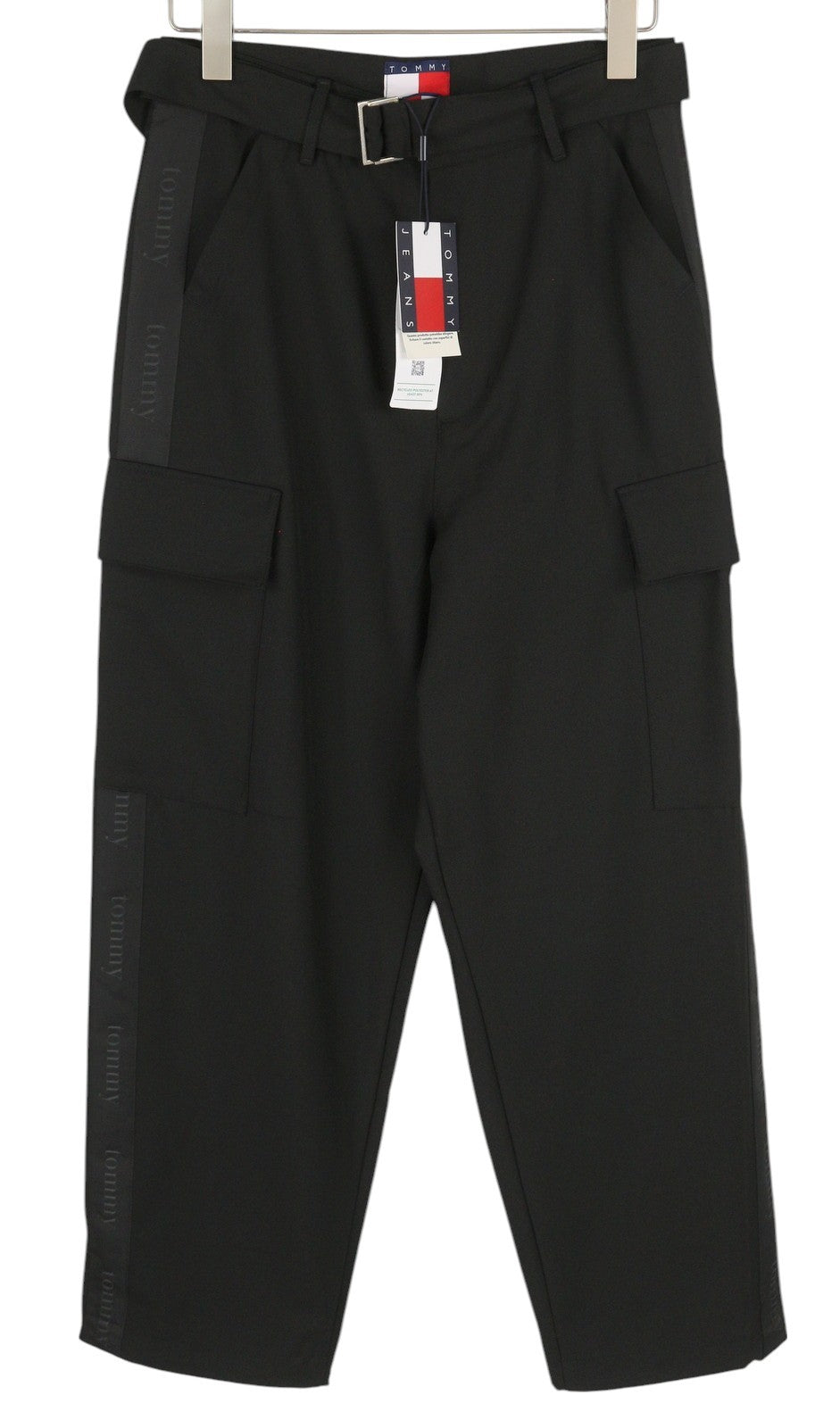 TOMMY HILFIGER Wide Fit Cargo Men Trousers W28/L32 Wool Blend Belted RRP€151