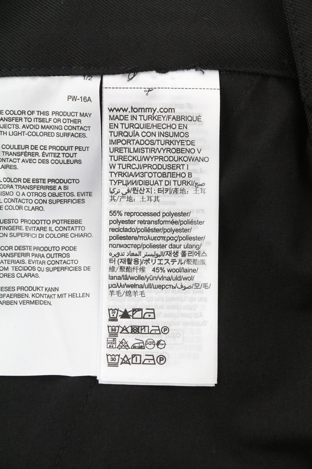 TOMMY HILFIGER Wide Fit Cargo Men Trousers W28/L32 Wool Blend Belted RRP€151