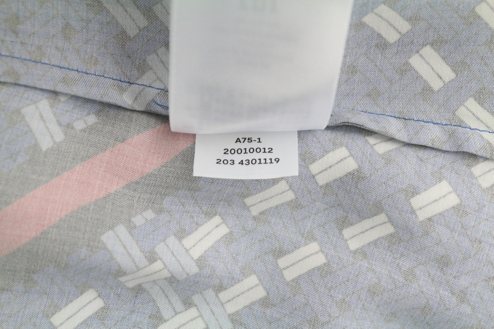 GANT Signature Weave Women Shirt EU38 Blue Patterned Button-Up Spread Satin Look