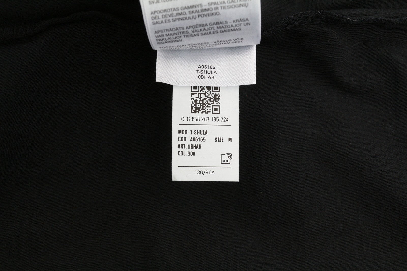 DIESEL T-Shula Men T-Shirt M Black Long Sleeved Crew Neck Logo Tricot Stretch