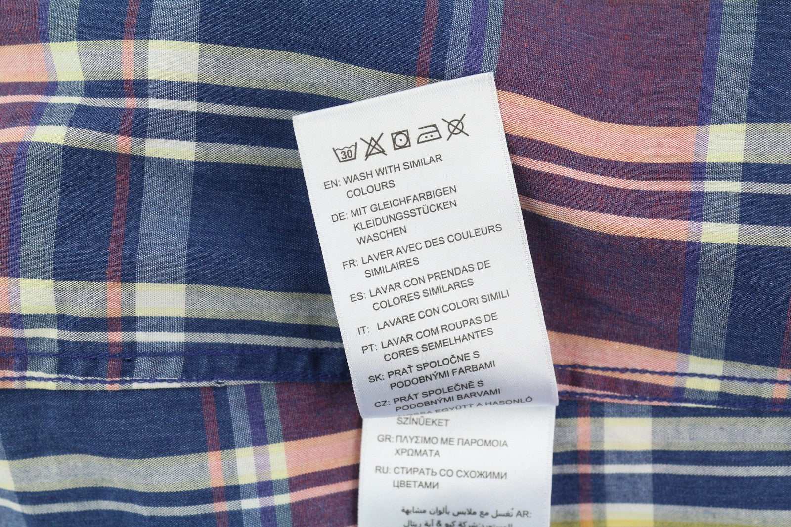 GANT TP Indigo Checked Broadcloth Women Shirt EU34 Casual Colourful Button-Up