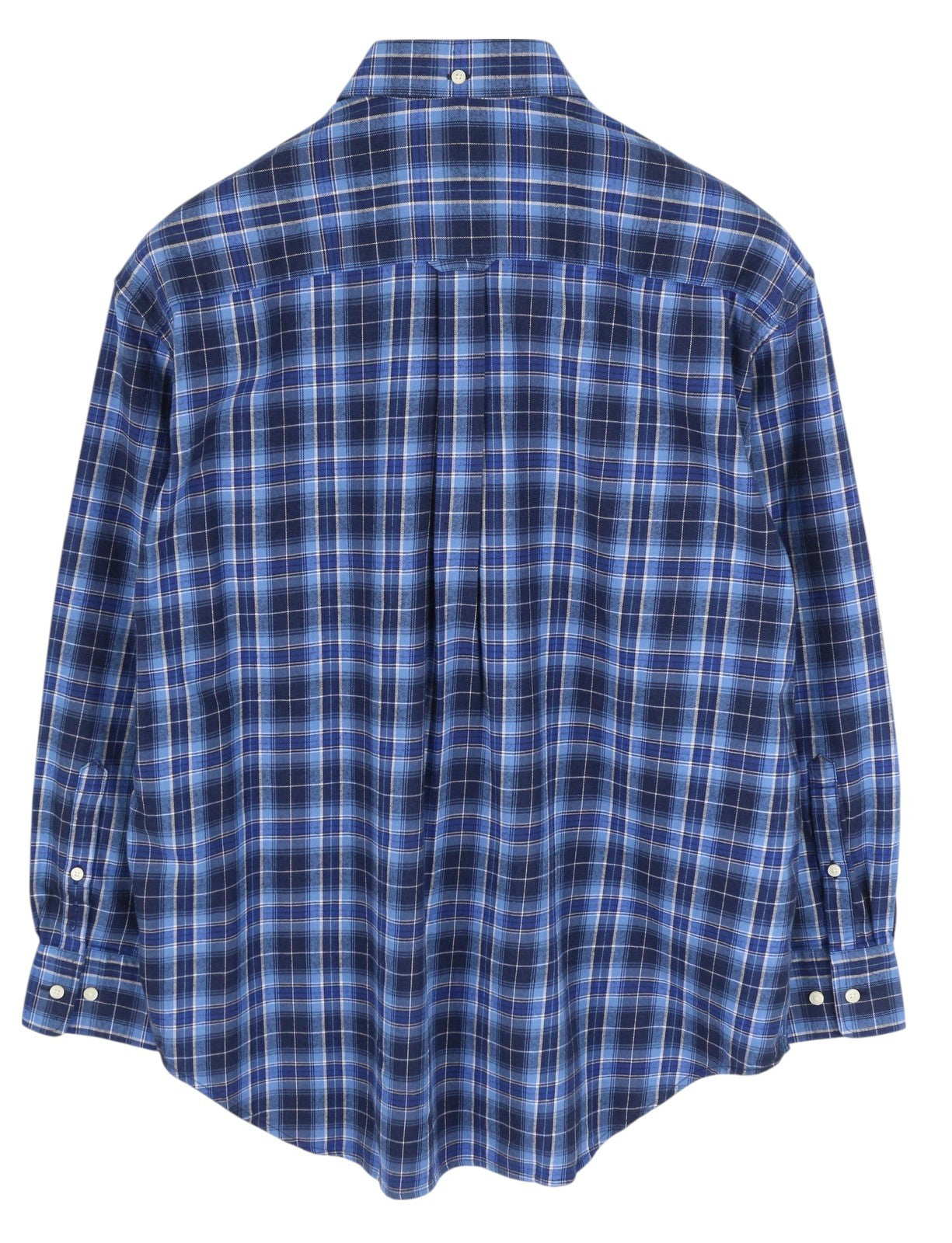 GANT Flannel Check Relaxed Women Shirt EU36 Blue Button-Down Neck Plaid Casual