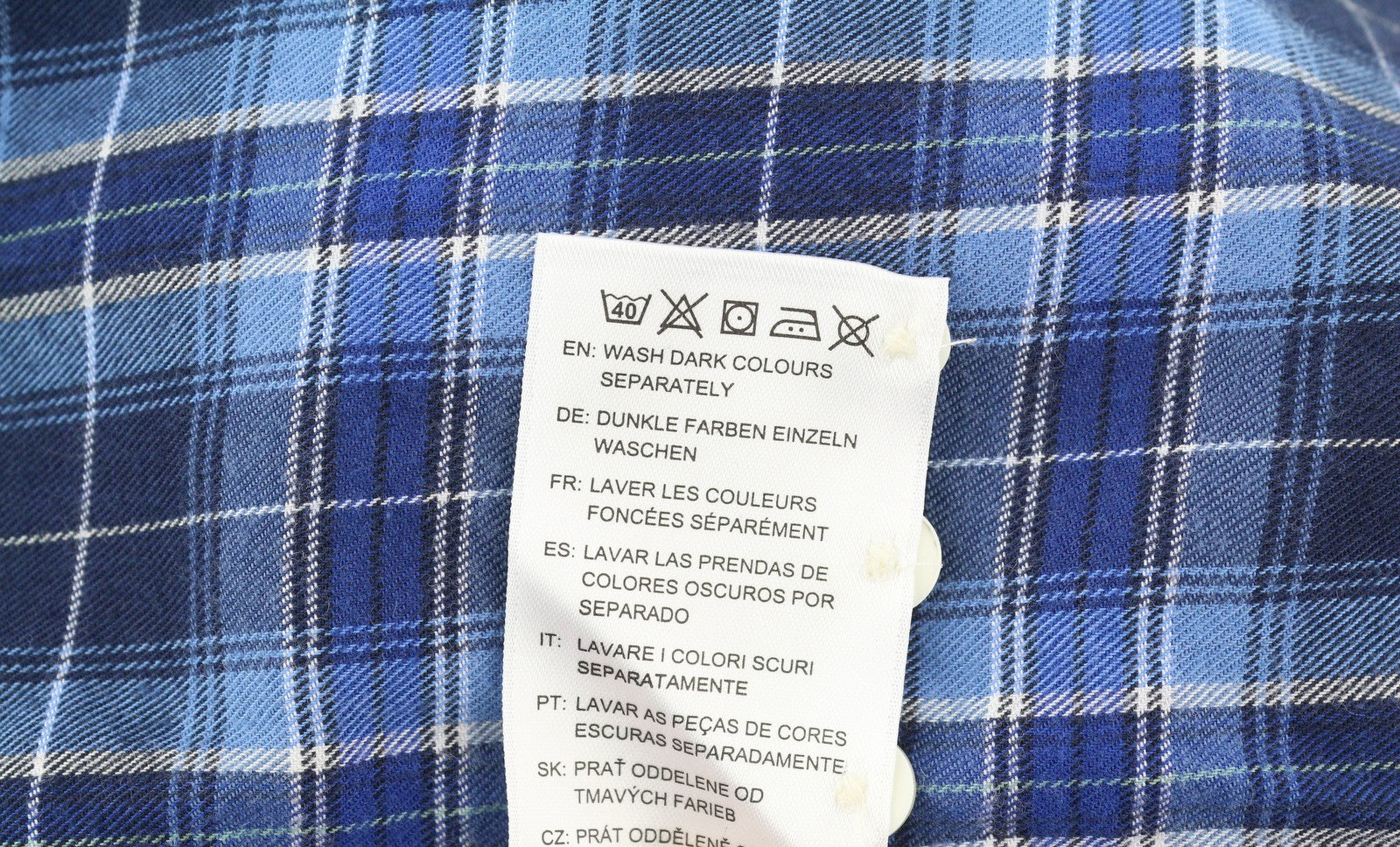 GANT Flannel Check Relaxed Women Shirt EU36 Blue Button-Down Neck Plaid Casual