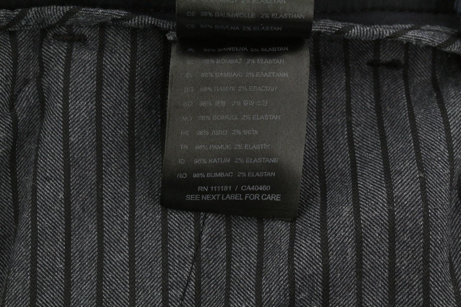 ANTONY MORATO Bryan Men Trousers W40 Dark Blue Skinny Fit Stretch Zip Fly Chino