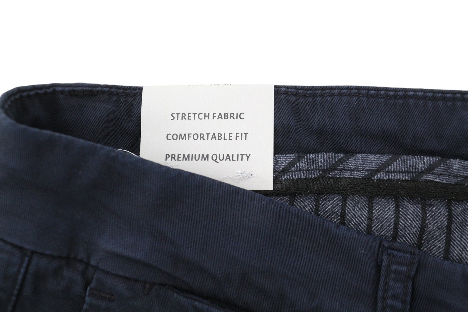 ANTONY MORATO Bryan Men Trousers W40 Dark Blue Skinny Fit Stretch Zip Fly Chino