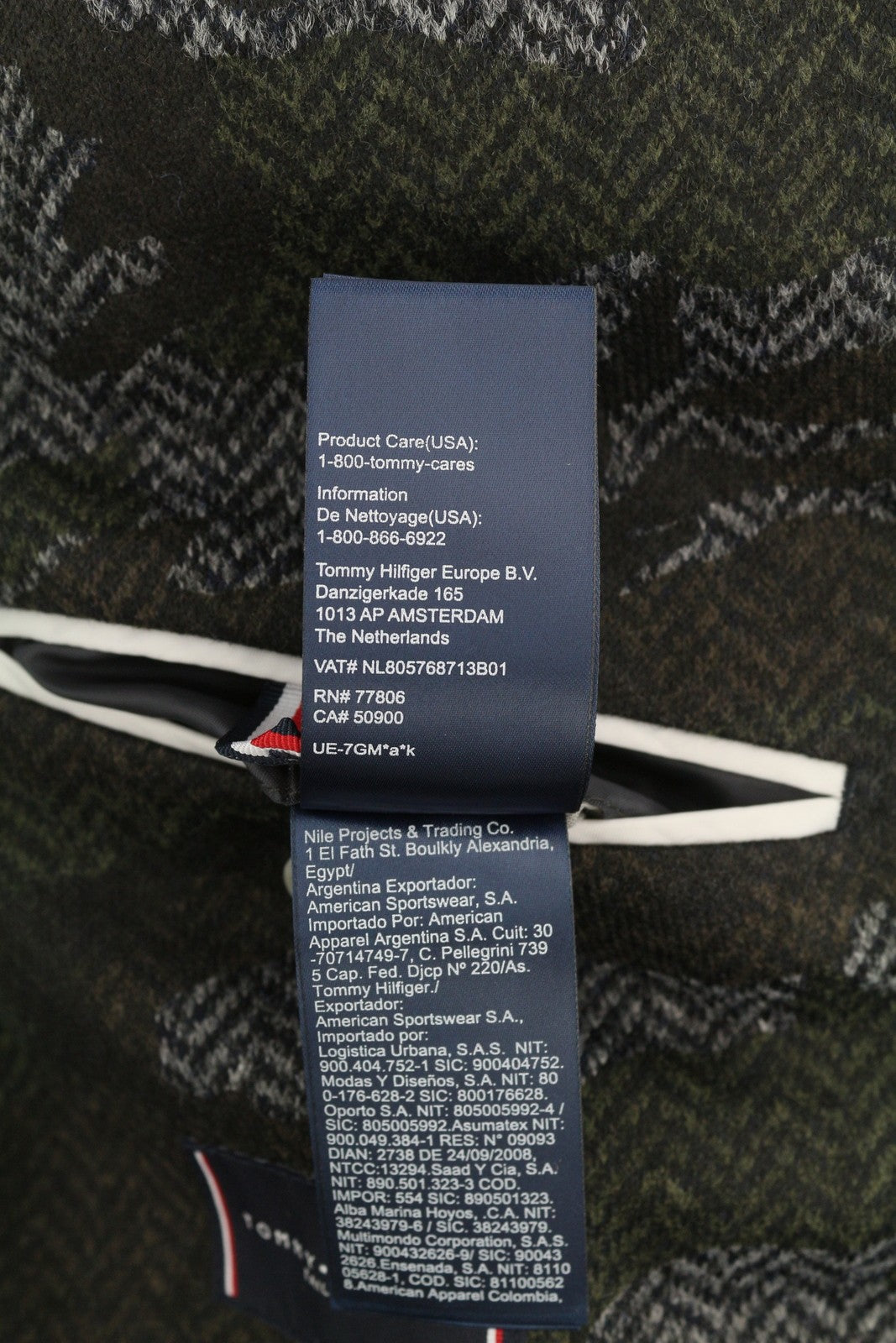 TOMMY HILFIGER Jersey Raw Cut Slim Men Blazer XS Camouflage THFlex Wool Blend