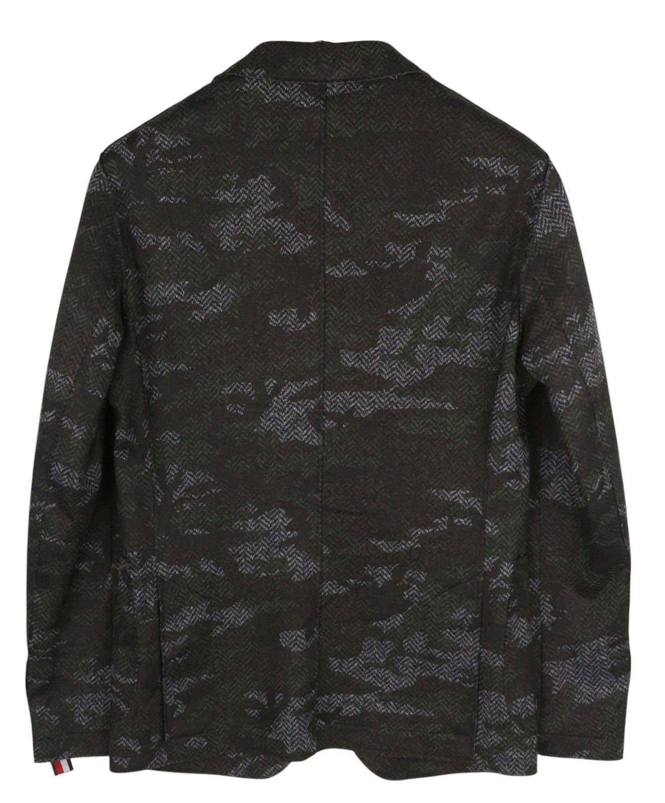 TOMMY HILFIGER Jersey Raw Cut Slim Men Blazer XS Camouflage THFlex Wool Blend