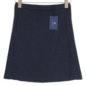 GANT Herringbone Women Skirt EU34 Blue Pockets Zip Fly Lined Patterned Mini