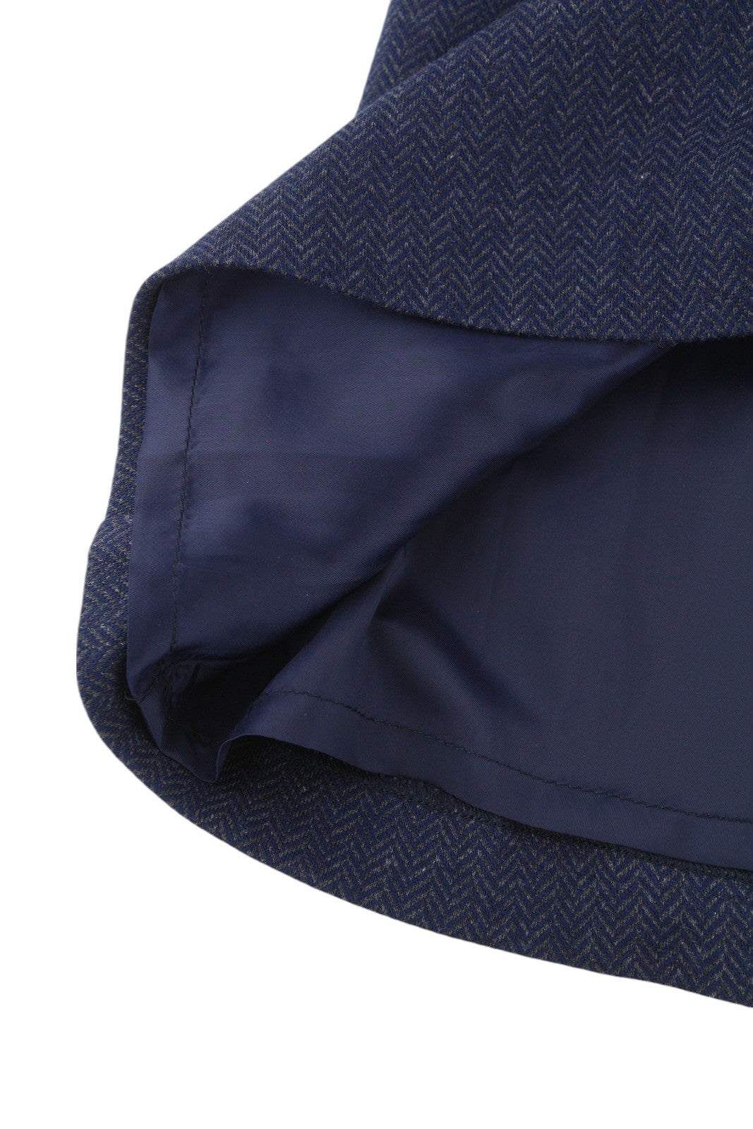 GANT Herringbone Women Skirt EU34 Blue Pockets Zip Fly Lined Patterned Mini