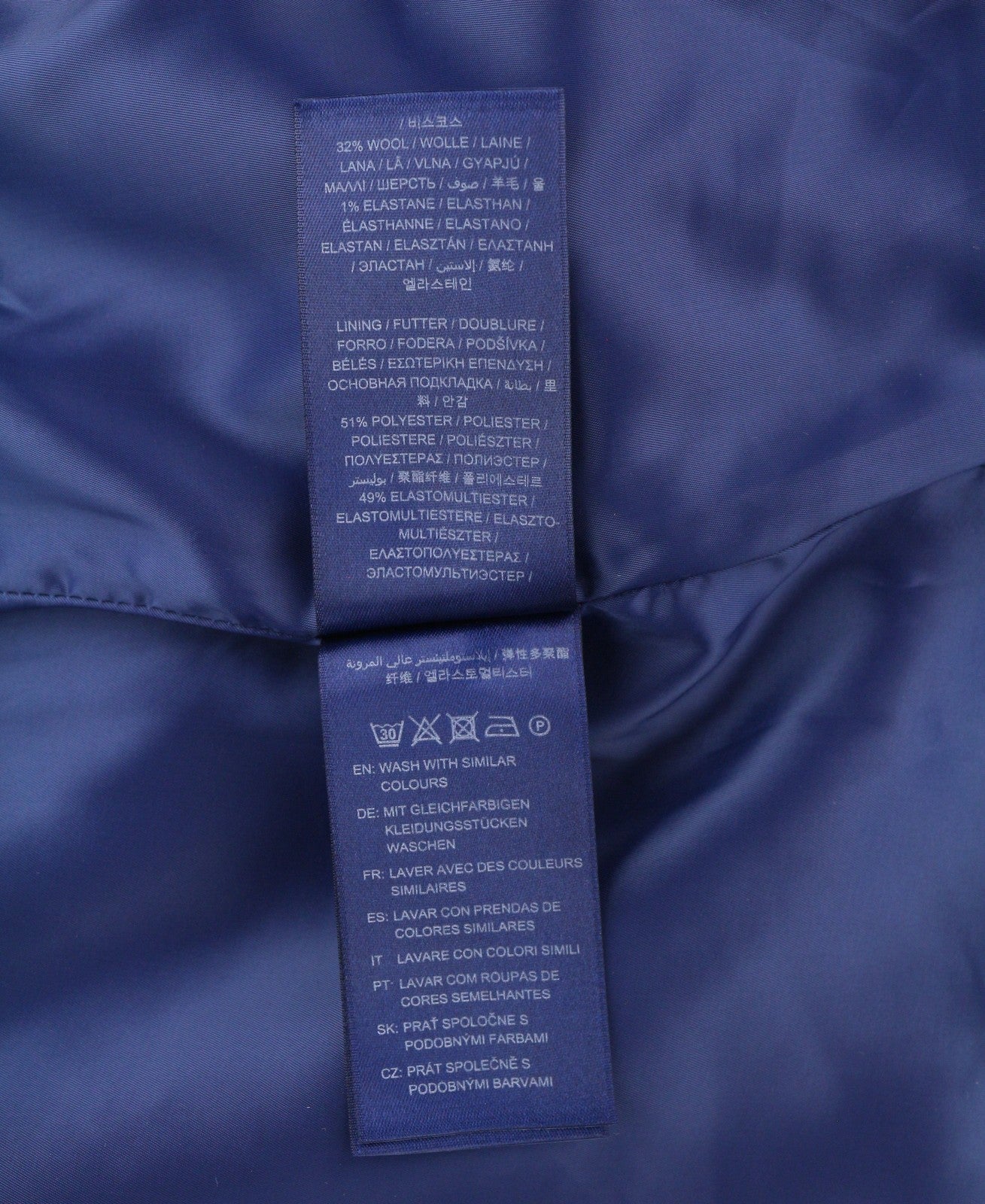 GANT Checked Flare Women Skirt EU36 Blue Zip Fly Wool Blend Plaid Knee-Length