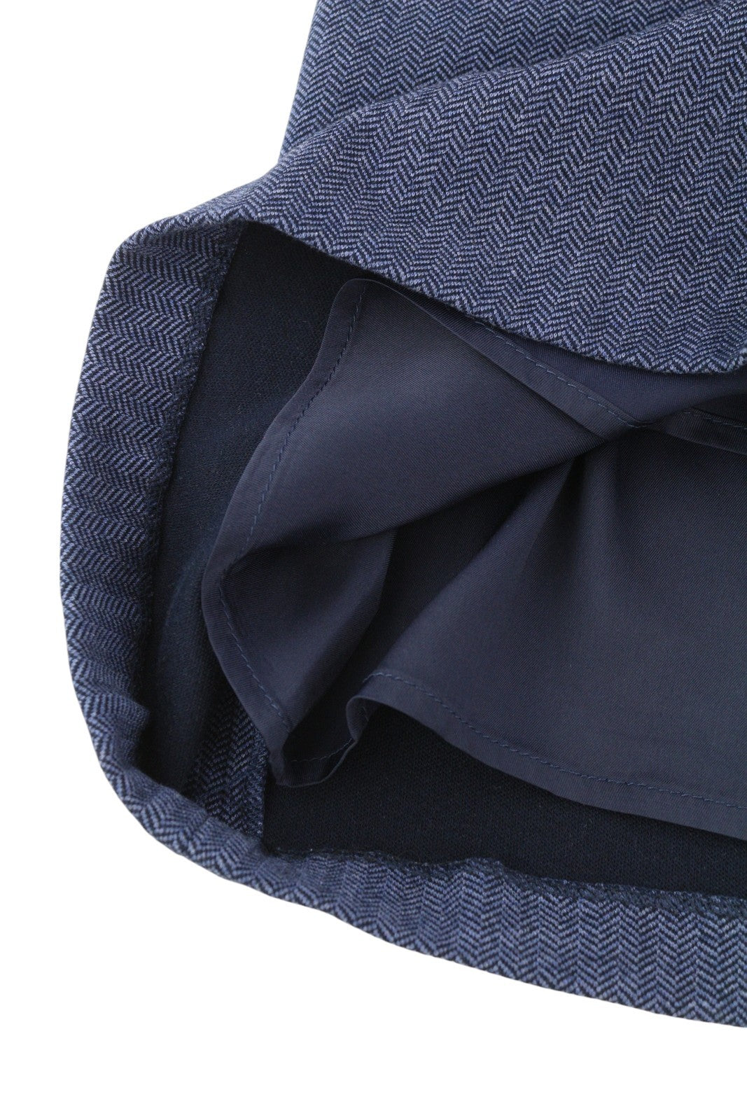 GANT Herringbone Jerse Women Dress EU36 Blue Round Neck Short Sleeve Knee-Length