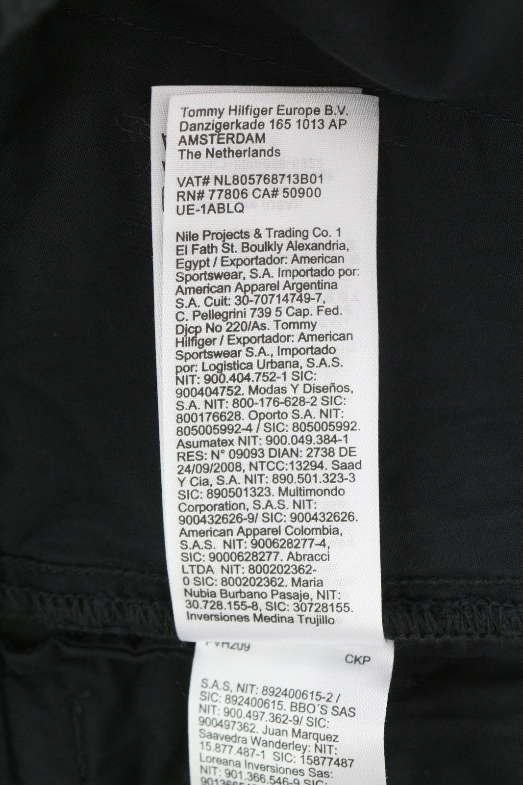 TOMMY HILFIGER Aiden Baggy Cargo Men Trousers W32/L32 Black Textured Zip Fly