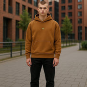 TOMMY HILFIGER RLX Signature Men Hoodie XL Brown Kangaroo Logo Pullover RRP€119