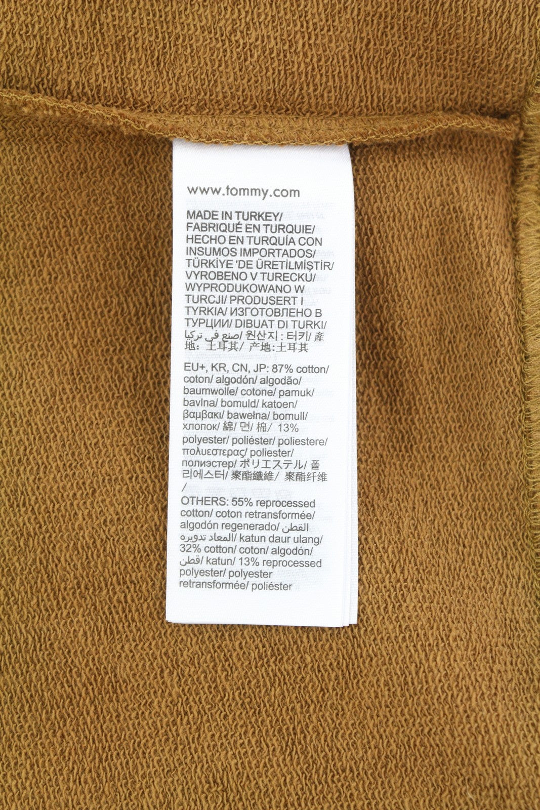 TOMMY HILFIGER RLX Signature Men Hoodie XL Brown Kangaroo Logo Pullover RRP€119