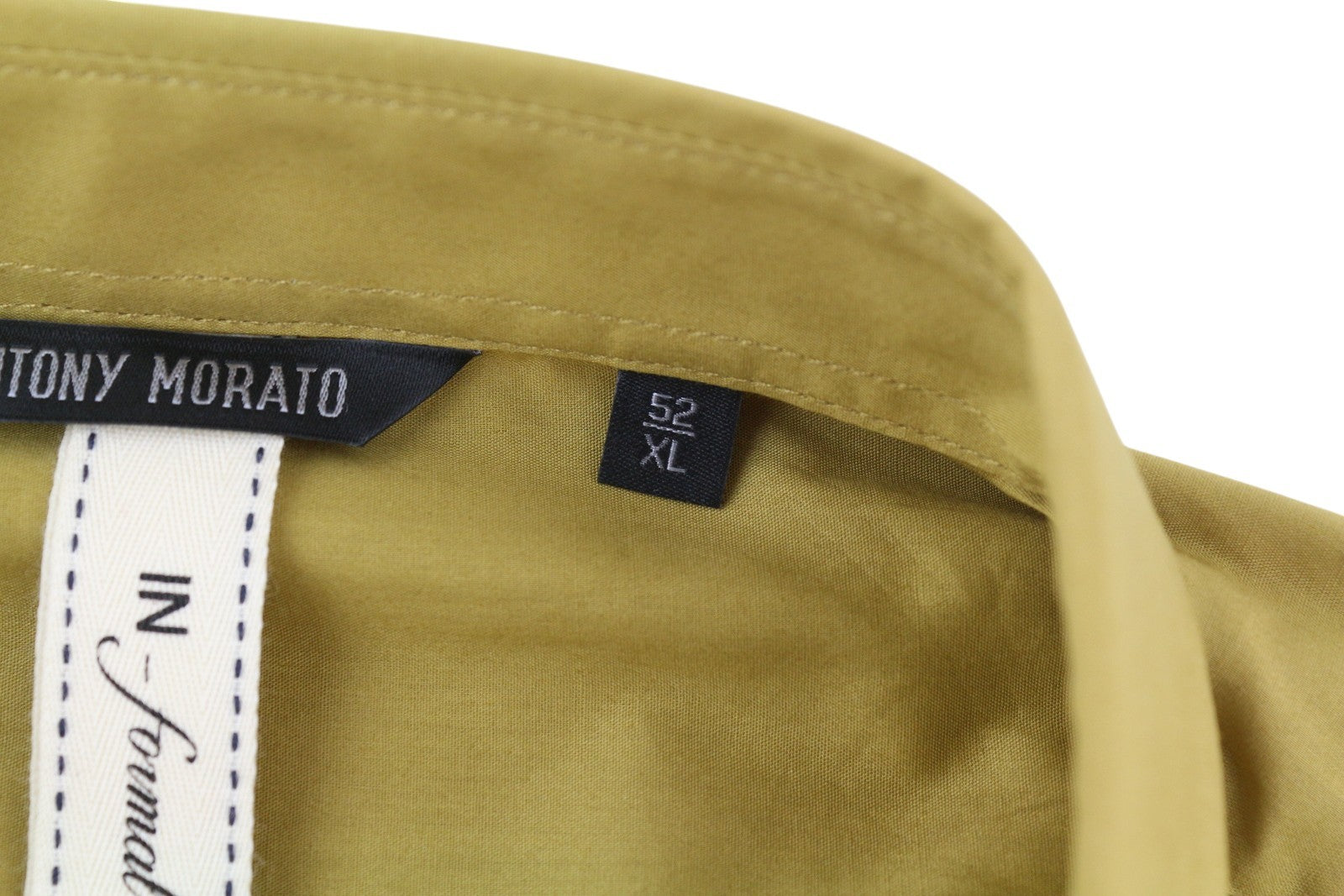 ANTONY MORATO Men Shirt XL Mustard Button Down Neck Patch Pocket Short Sleeved