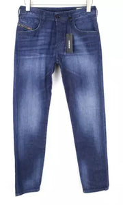 DIESEL D-Bazer 084GR Men's Tapered Washed Blue Cotton Stretch Jeans W29 L32