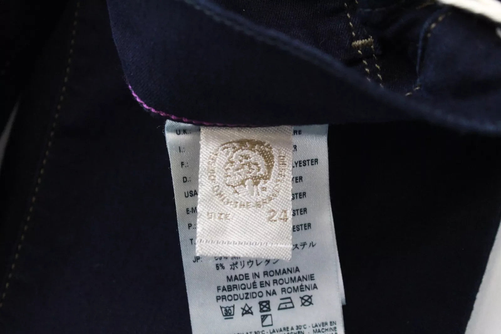 DIESEL Livier 0881B Women's W24 Jegging Stretch Blue Cotton Super Slim Fit