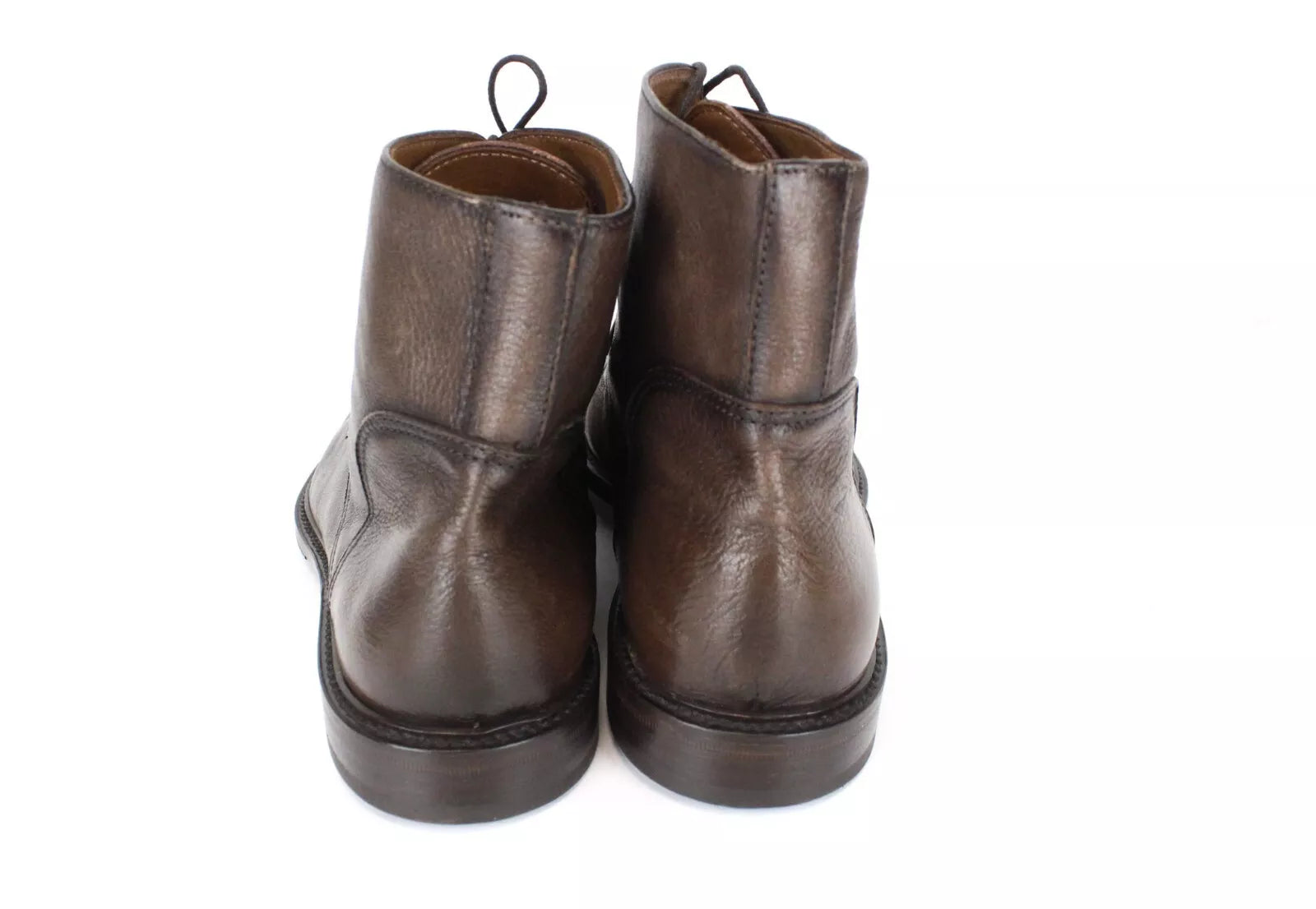 SUITSUPPLY Men's Shoes UK8 EU42 Brown High-Top Laced Leather Dress Formal