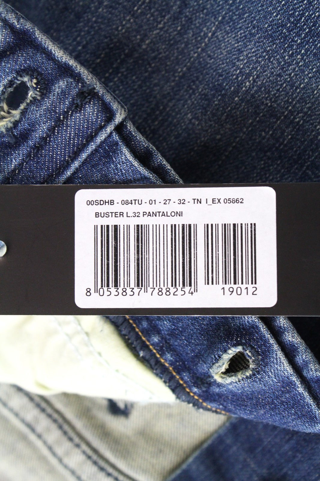 DIESEL Buster 084TU Men's Blue Cotton Stretch Slim Taper Fit Jeans W27 L32