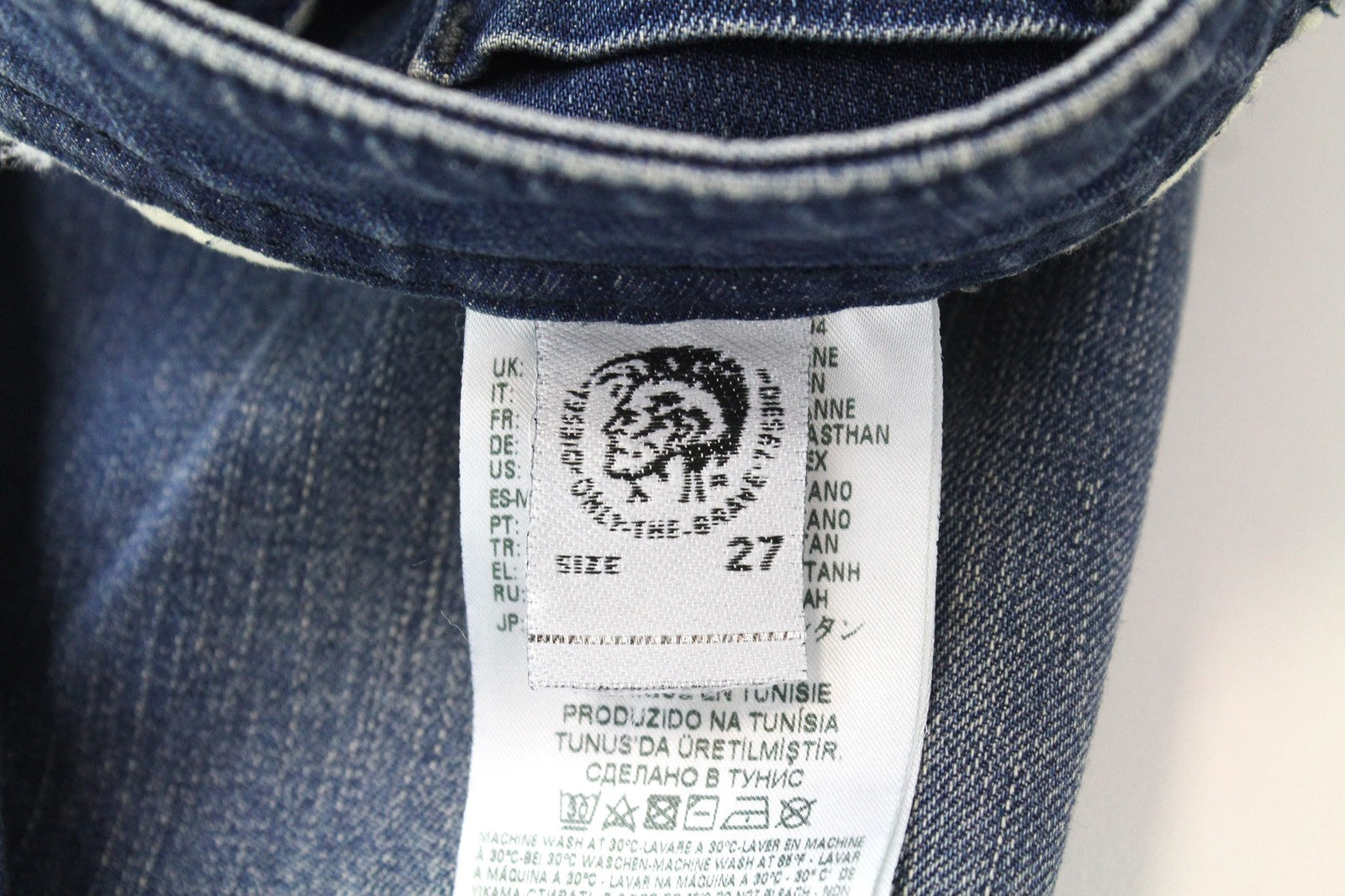 DIESEL Buster 084TU Men's Blue Cotton Stretch Slim Taper Fit Jeans W27 L32