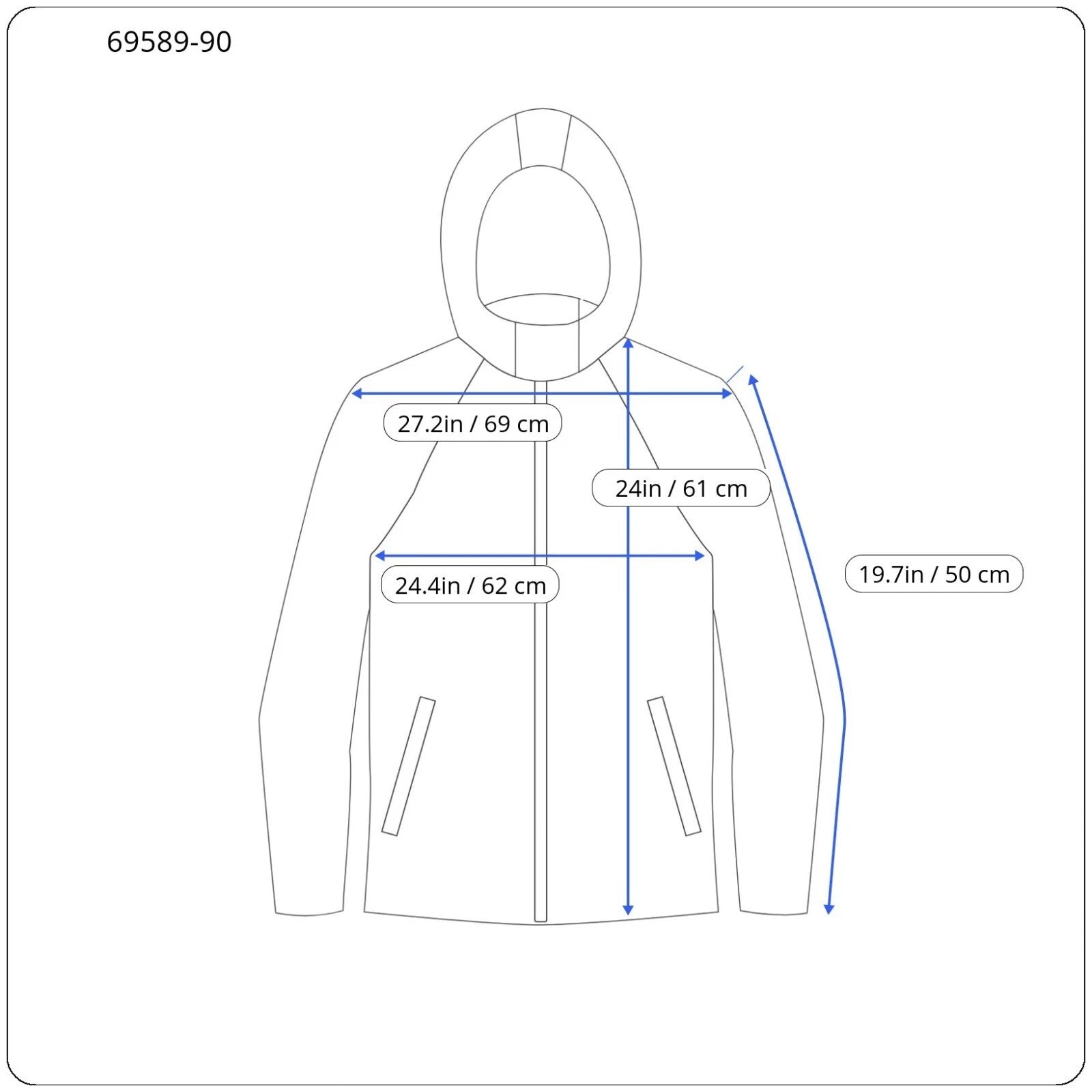 DESIGUAL Lex Women's UK12 Zipped Blue Patterned Lightweight Hoodie Jacket