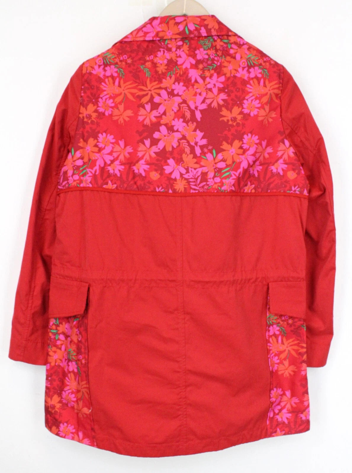 DESIGUAL Delphine Women's Red Snap Jacket UK10 Cotton Blend Light Layer
