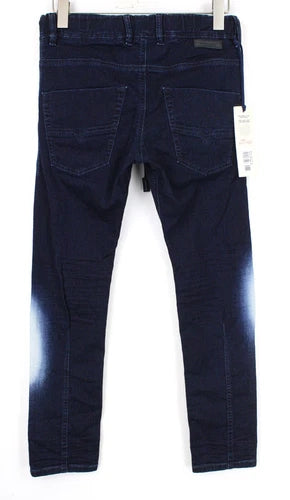 DIESEL Krooley-NE 0687D Men's W26 Sweat Blue Stretch Jogg Carrot Jeans Slim