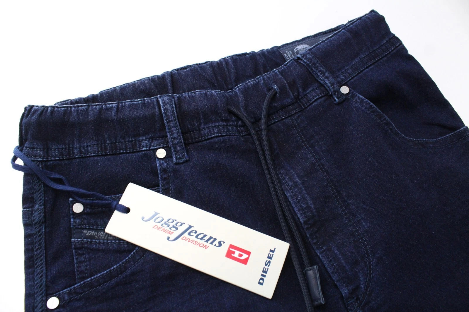 DIESEL Krooley-NE 0687D Men's W26 Sweat Blue Stretch Jogg Carrot Jeans Slim