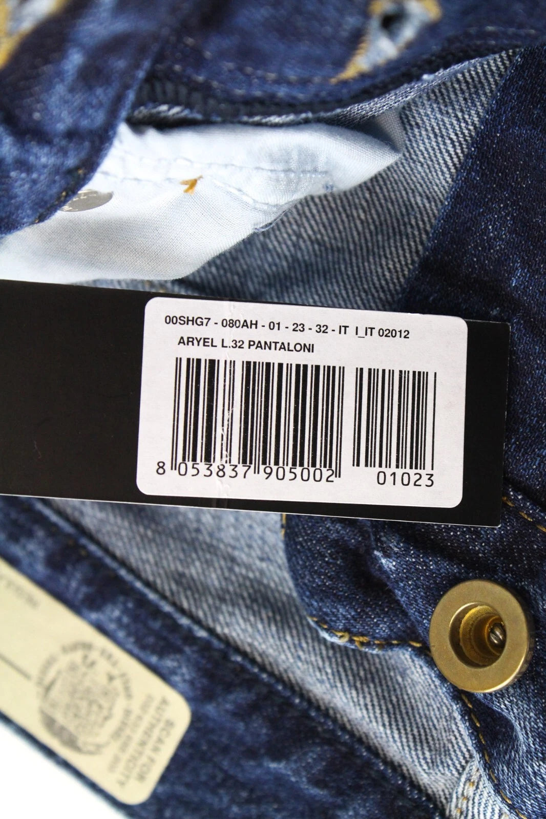 DIESEL Aryel 080AH Women's Jeans W23 L32 Ripped Straight Blue Cotton Fit